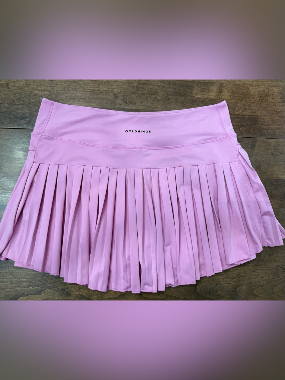 Goldhinge Pink Pleated Mini Skort - Women's Active Skirt